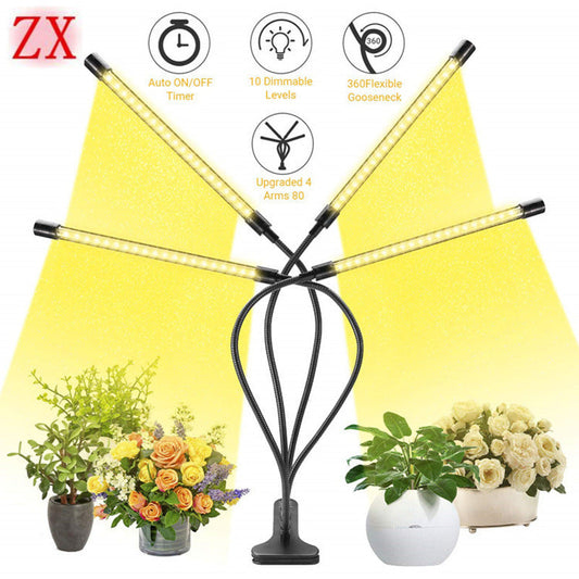 Flexible LED Grow Light with Adjustable Arms for Indoor Plants