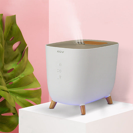 Eco-Friendly Aromatherapy Humidifier with Wooden Accents