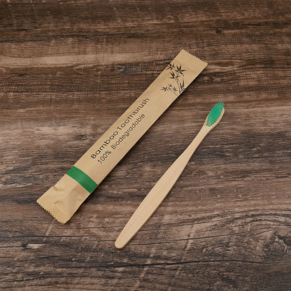 Eco-Friendly Bamboo Toothbrush with Biodegradable Handle