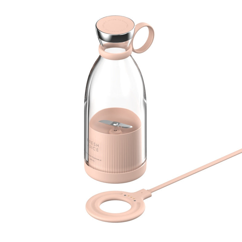 Eco-Friendly Reusable Pink Juice Bottle with Handle