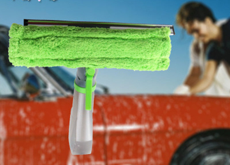 Eco-Friendly Window Cleaning Tool with Reusable Microfiber Pad