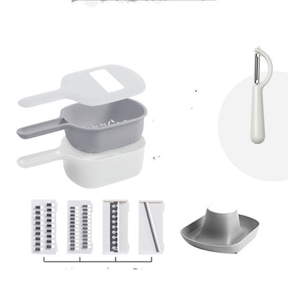 Multi-Functional Vegetable Slicer & Grater Set - Space-Saving Kitchen Tool