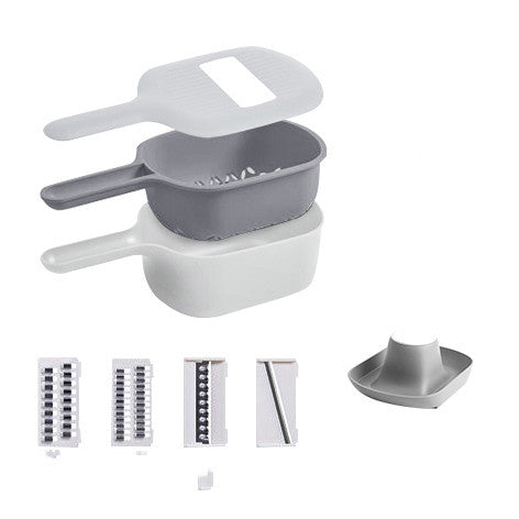 Multi-Functional Vegetable Slicer & Grater Set - Space-Saving Kitchen Tool