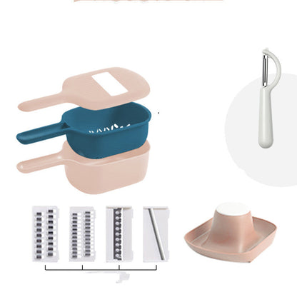Multi-Functional Vegetable Slicer & Grater Set - Space-Saving Kitchen Tool