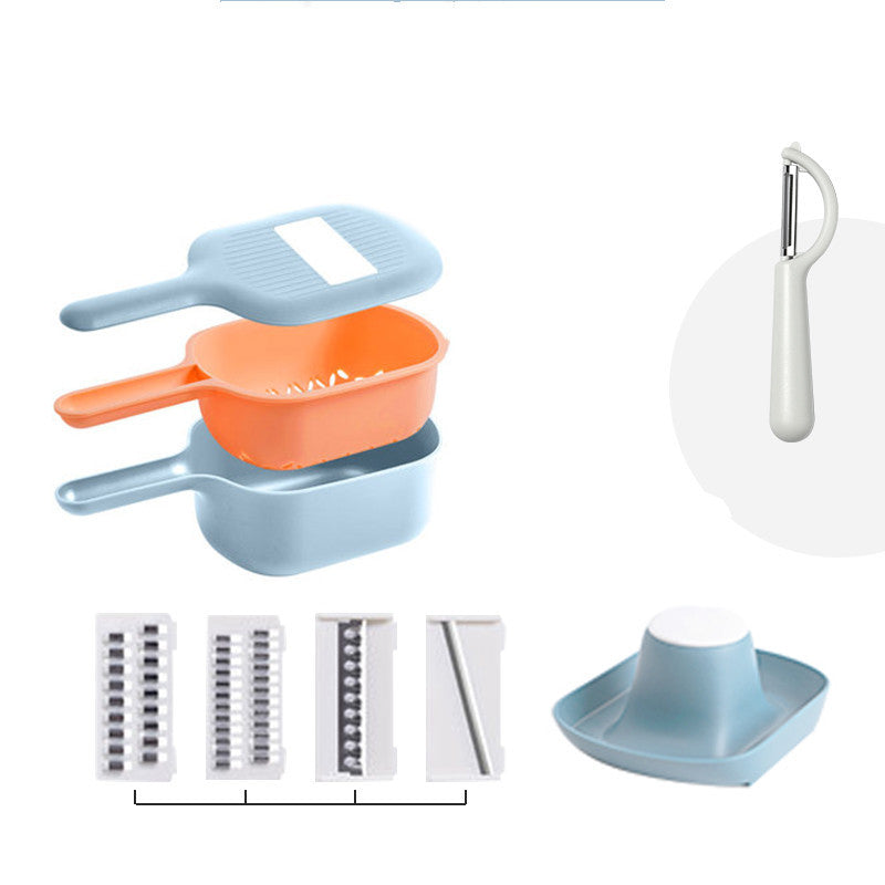 Multi-Functional Vegetable Slicer & Grater Set - Space-Saving Kitchen Tool