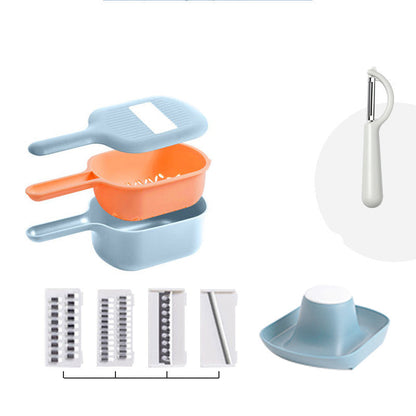 Multi-Functional Vegetable Slicer & Grater Set - Space-Saving Kitchen Tool