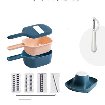 Multi-Functional Vegetable Slicer & Grater Set - Space-Saving Kitchen Tool