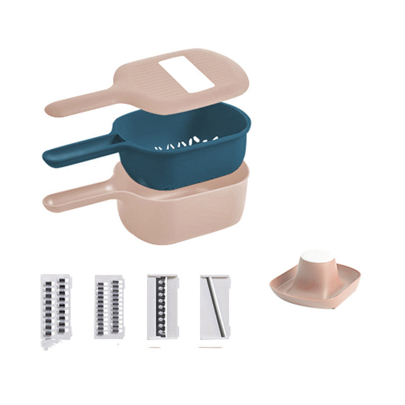 Multi-Functional Vegetable Slicer & Grater Set - Space-Saving Kitchen Tool