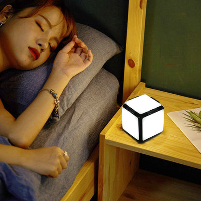 Energy-Efficient Cube LED Night Light with Black Edges