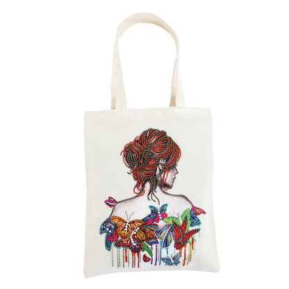 Eco-Friendly Canvas Tote Bag with Colorful Tree Design