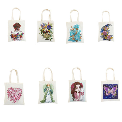 Eco-Friendly Canvas Tote Bag with Colorful Tree Design