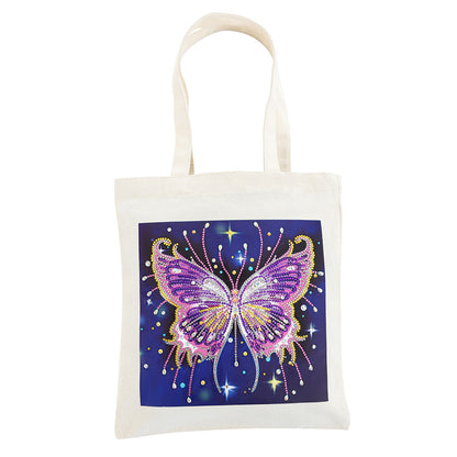 Eco-Friendly Canvas Tote Bag with Colorful Tree Design