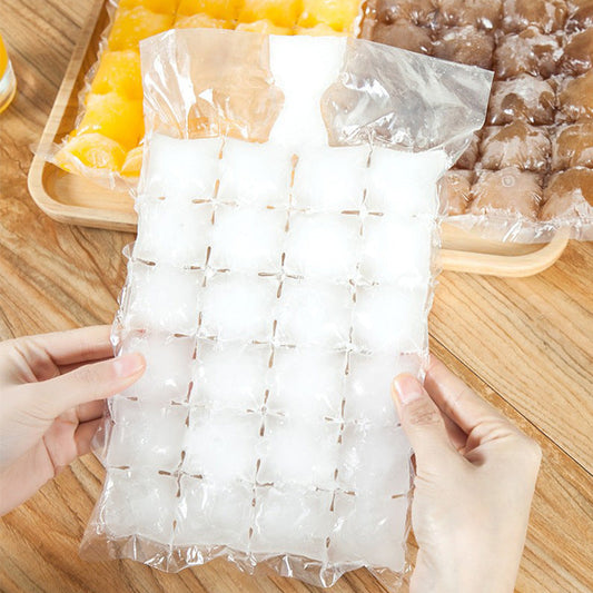 Eco-Friendly Ice Cube Tray Bag - Transparent, Rectangular, Reusable