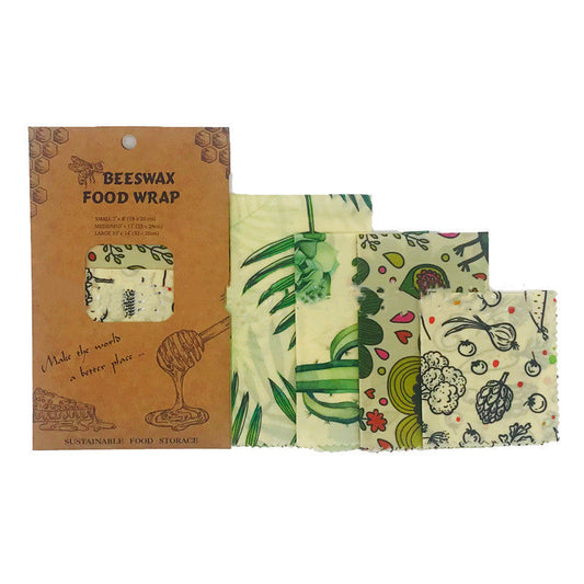 Multicolored Beeswax Food Wraps with Various Patterns