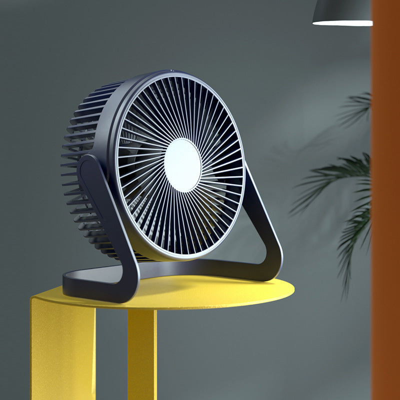 Energy-Efficient Portable Peach Desk Fan for Personal Cooling