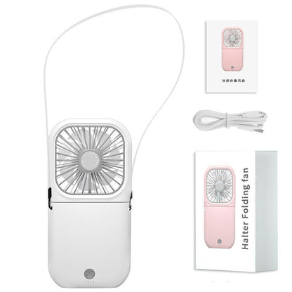 Portable Green Rechargeable Fan and Power Bank