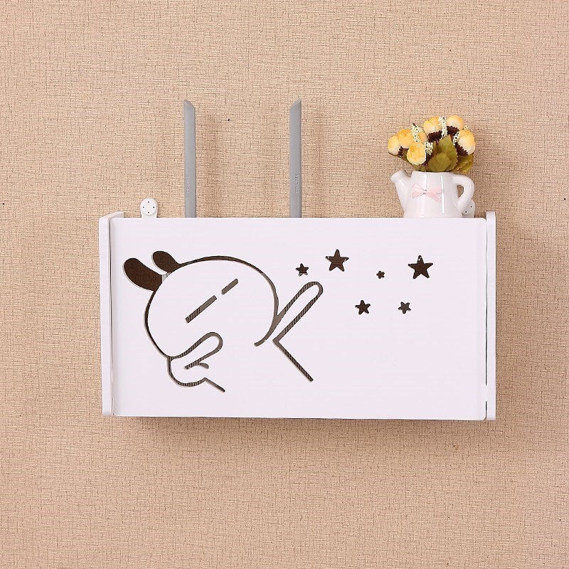 Eco-Friendly Bamboo Wi-Fi Router Storage Box with Ventilation