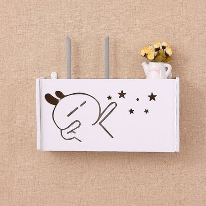 Eco-Friendly Bamboo Wi-Fi Router Storage Box with Ventilation