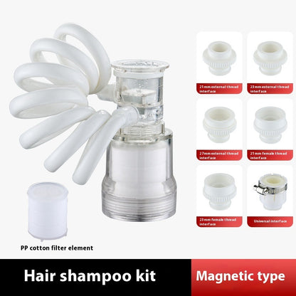 Water-Saving Telescopic Hose with Chrome Faucet Attachment