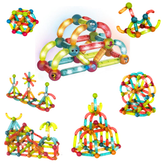 FITTO Magnetic Building Blocks Set 52 Pieces