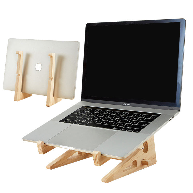 Eco-Friendly Natural Wood Vertical Laptop Stand