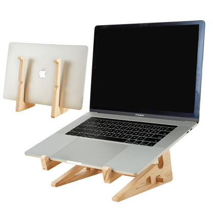 Eco-Friendly Natural Wood Vertical Laptop Stand