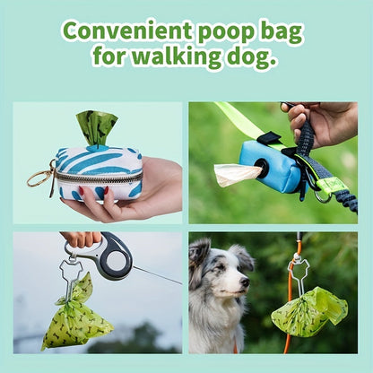 Eco-Friendly Degradable Pet Waste Bags with Dispenser - Green & Black