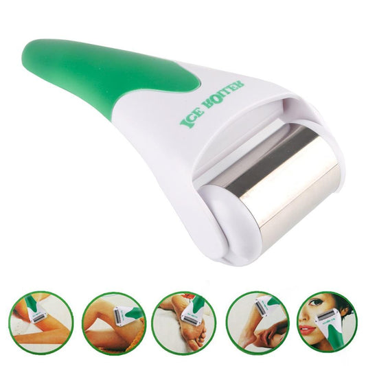 Green and White Ice Roller for Face and Body