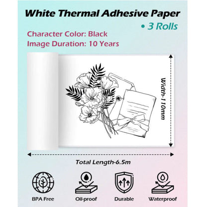 Eco-Friendly Decorative Stickers - Black & White Illustrations