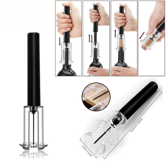 Eco-Friendly Reusable Wine Bottle Opener with Durable Black Handle