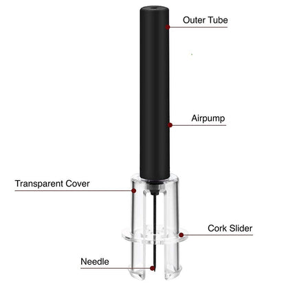 Eco-Friendly Reusable Wine Bottle Opener with Durable Black Handle