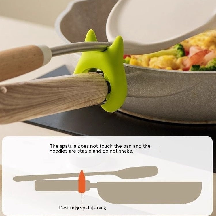 Eco-Friendly Silicone Cat Pot Lid Lifter - Green & Red