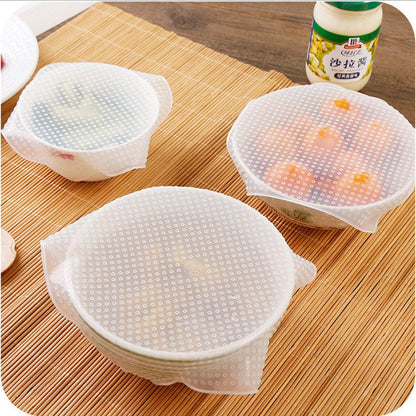 Reusable Silicone Food Covers - Eco-Friendly Stretchable Bowl Lids