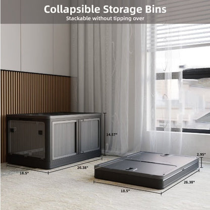 Stackable Modular Storage Unit - Black Frame with Translucent Panels