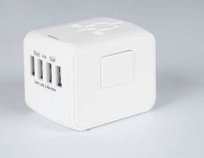 Universal Travel Adapter Cube - Multi-Region, Eco-Friendly, Durable