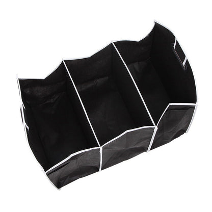 Eco-Friendly Black Storage Organizer with Three Compartments