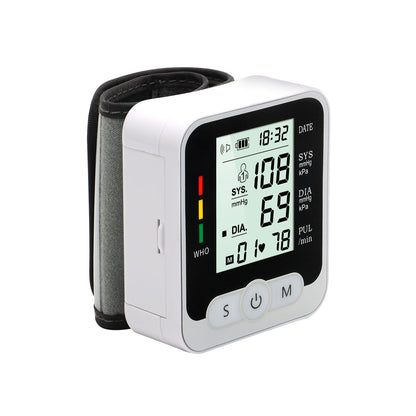 Compact Digital Wrist Blood Pressure Monitor - Eco-Friendly Health Tracker