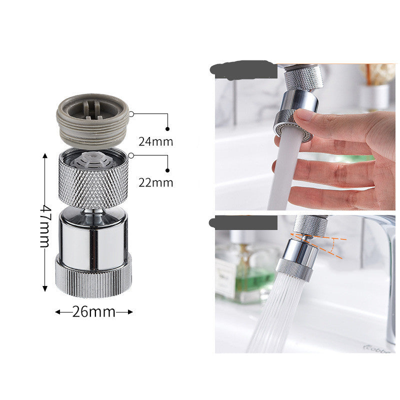 Water-Saving Silver Faucet Aerator - Eco-Friendly, Durable, Cylindrical Design