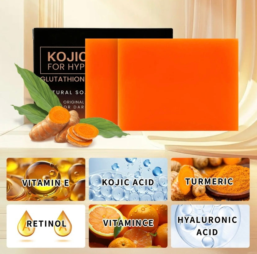 Organic Turmeric Soap Bar - Natural, Plastic-Free, Biodegradable