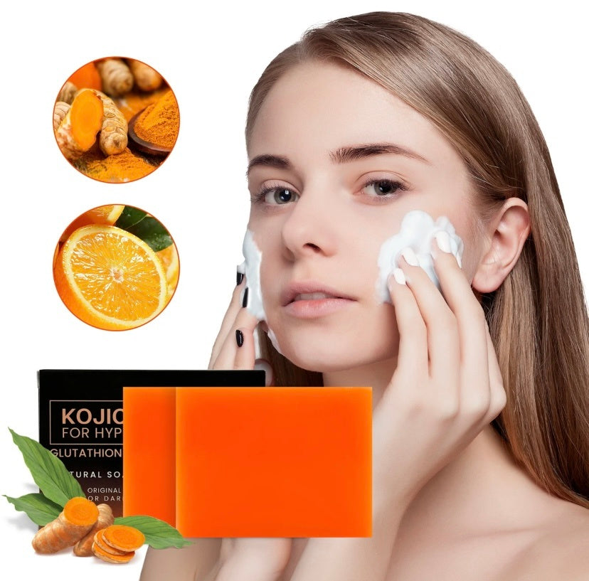 Organic Turmeric Soap Bar - Natural, Plastic-Free, Biodegradable