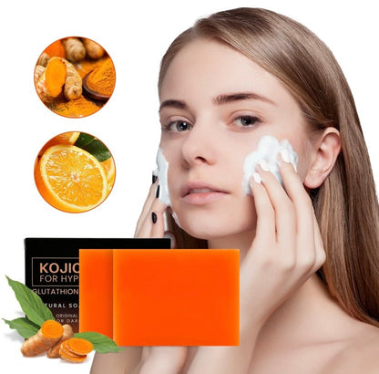 Organic Turmeric Soap Bar - Natural, Plastic-Free, Biodegradable