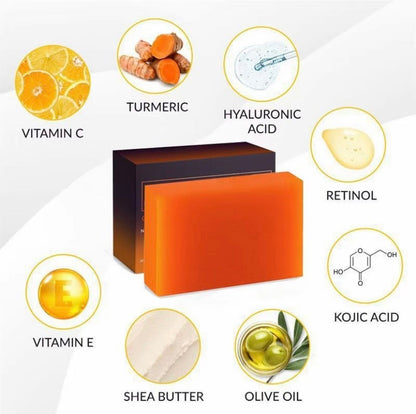 Organic Turmeric Soap Bar - Natural, Plastic-Free, Biodegradable