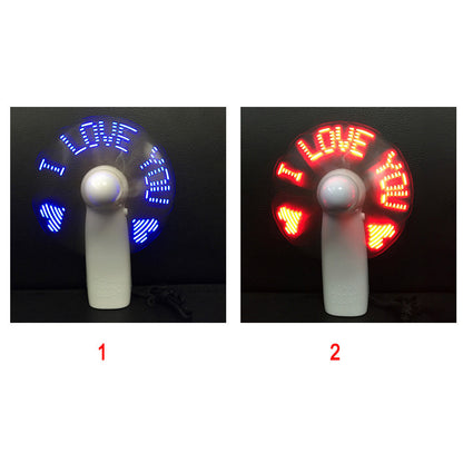 Handheld LED Message Fan with Customizable RGB Display