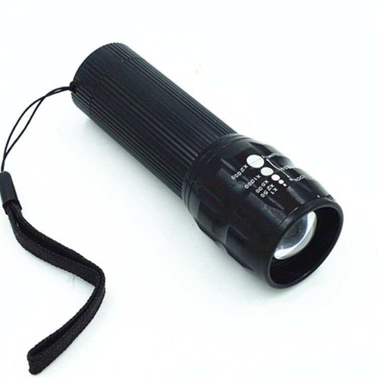 Eco-Friendly Rechargeable Black Flashlight - Durable & Sustainable Lighting