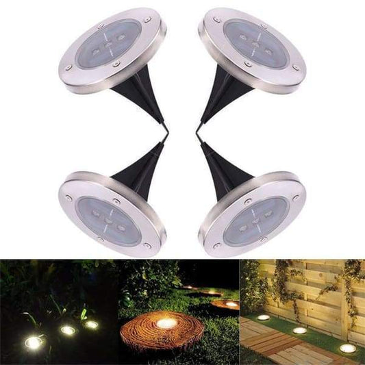 Solar-powered eco-friendly garden lights set of 4