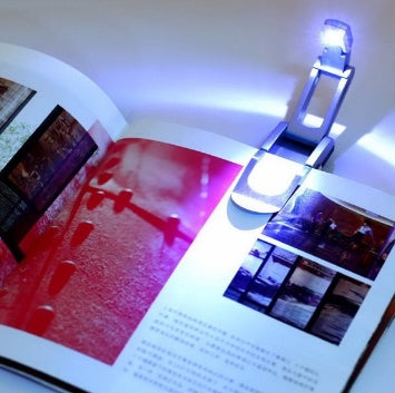 Energy-Efficient LED Clip-On Book Light in Silver and Black