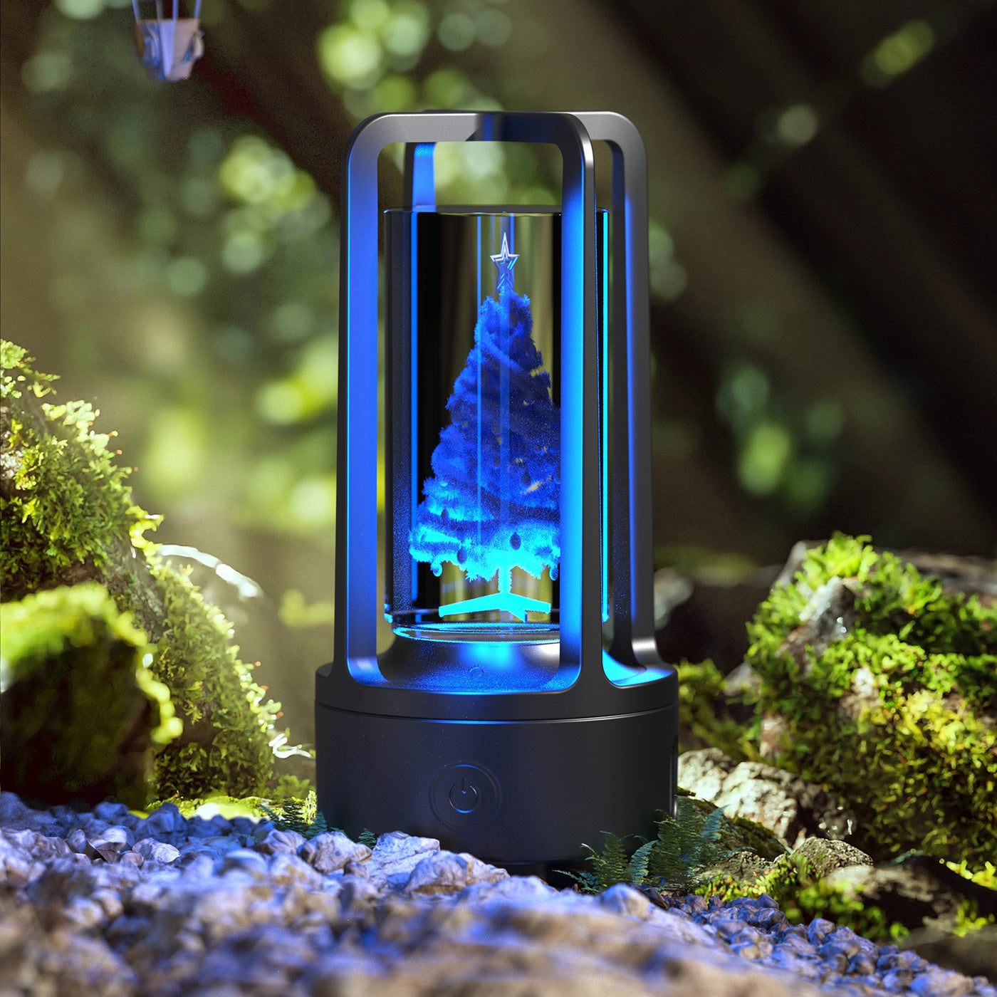 Carved Crystal Lamp - Ambient Decorative Lighting for Wellness