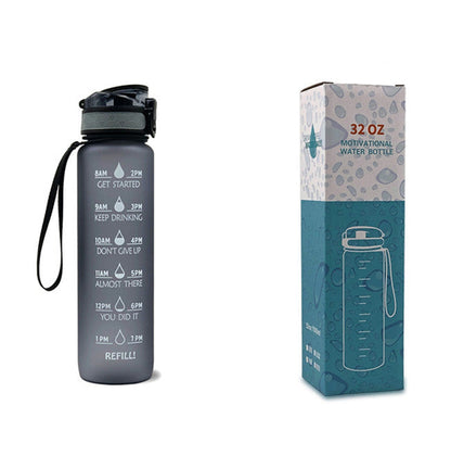 Gradient BPA-Free Water Bottle with Time Markers