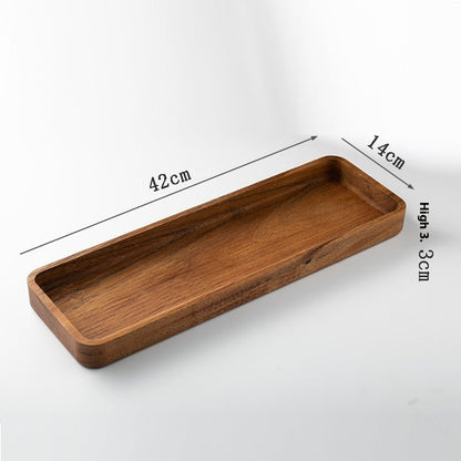 Eco-Friendly Rectangular Wooden Trays - Sustainable Home Décor