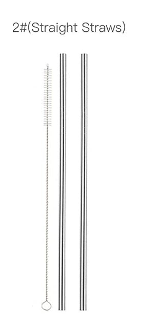 Iridescent Rainbow Stainless Steel Reusable Straws - Eco-Friendly Drinking Solution